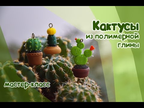 Видео: Миниатюрные кактусы из полимерной глины. Мастер-класс