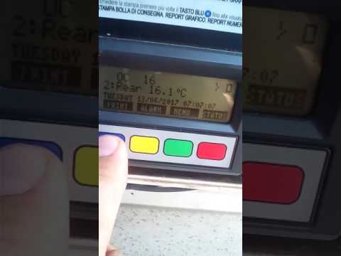 Видео: Распечатка с рефрижератора Carrier Maxima 1300,принтер Data Gold 500