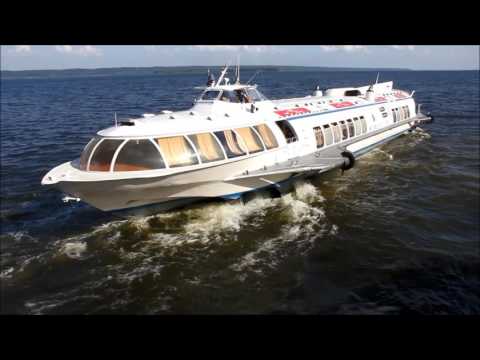 Видео: Метеор 249 отправляется из Тетюш в Казань 12 08 2016г