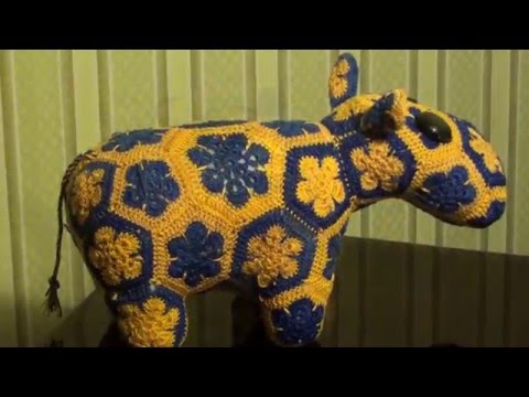 Видео: Вязаный бегемот/Knitted hippo ( English subtitles )