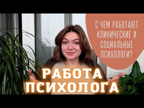 Видео: С чем работают социальные и клинические психологи? / Психологи не только консультируют!
