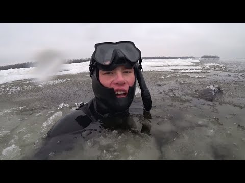 Видео: Підводне полювання р.Дніпро.