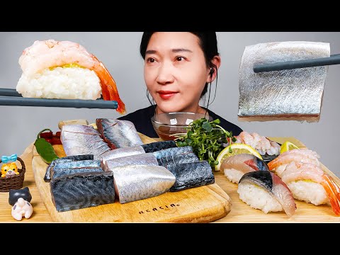 Видео: САшими со скумбрией и сырыми креветками мукбанг АСМР ASMR MUKBANG EATING SOUNDS