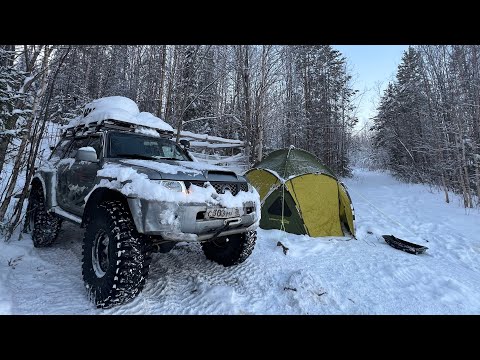 Видео: В Карелию зимой, один на озере.