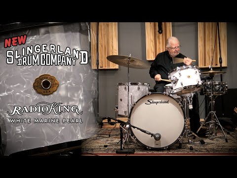Видео: НОВАЯ ударная установка Radio King от Slingerland Drum Company - White Marine Pearl