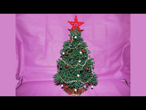 Видео: Елочка из бисера Петельчатой техникой / Herringbone from beads