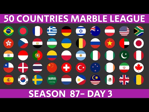 Видео: 50-страновая лига Marble Race, сезон 87, день 3/10, Marble Race в Альгоду