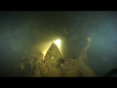 Видео: Сторожевик «Пурга» на дне Ладожского озера  [1942 г.]