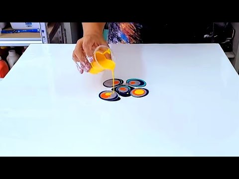 Видео: Мои Абсолютно Любимые Акриловые Цветочные Картины Просто Краской и Водой! - Абстрактное искусство