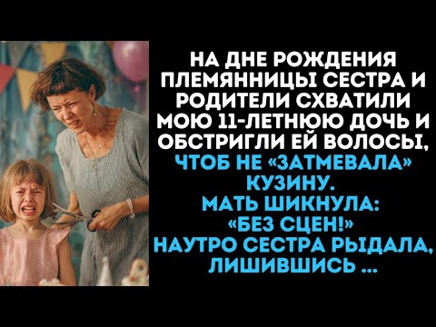 Видео: На празднике племянницы сестра и родители СХВАТИЛИ мою 11-летнюю дочь и обрезали ей волосы...