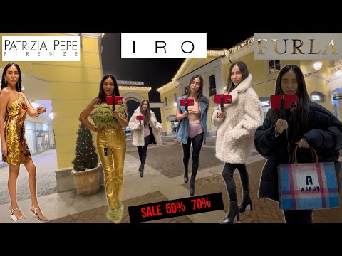 Видео: Outlet шопинг на скидках 50% 70% | IRO, FURLA, PATRIZIA PEPE, SANDRO