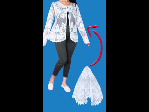 Видео: Превратите старую кружевную скатерть в блузку мечты Miarti 🪡 🧵✂️ ✌️