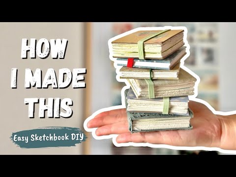 Видео: Создайте вместе со мной крошечный акварельный скетчбук ✧