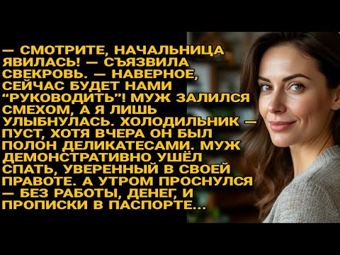 Видео: Свекровь съязвила над невесткой-начальницей, но утром муж проснулся без всего...