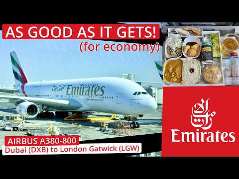 Видео: Обзор эконом-класса Airbus A380 Emirates Classic | Дубай — Лондон Гатвик