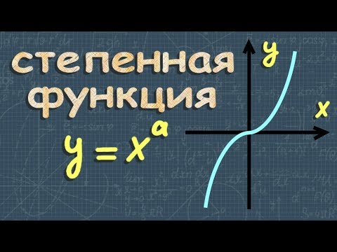 Видео: СТЕПЕННАЯ ФУНКЦИЯ график степенной функции