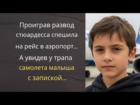 Видео: Проиграв развод, стюардесса спешила на рейс в аэропорт… А увидев у трапа самолета малыша с запис