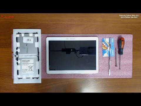 Видео: Samsung Galaxy Note 10.1 2014 Edition ( SM-P601 ) замена АКБ ( аккумуляторной батареи )