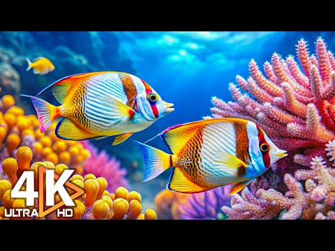 Видео: Аквариум 4K (ULTRA HD) 🐠 Красивые коралловые рифы, рыбы, медузы и расслабляющая музыка для сна