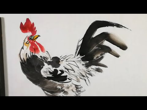Видео: Как нарисовать петуха в традиционном искусстве