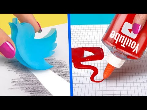 Видео: Необычная канцелярия в виде социальных сетей – 10 идей