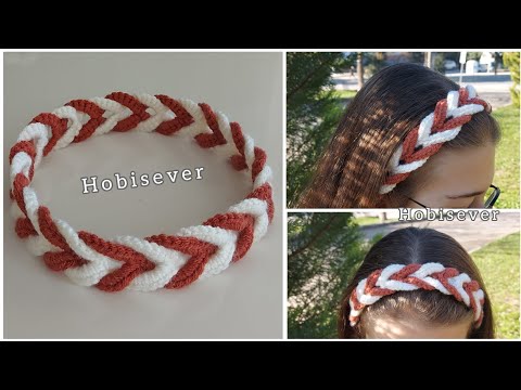 Видео: Легкие вязаные крючком модели плетеной ленты для волос / вязаной ленты для волос для начинающих
