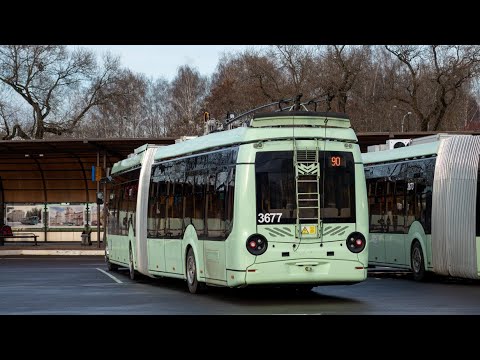 Видео: Информатор троллейбусного маршрута №90 г.Минска (голос Александр Крапиневич)
