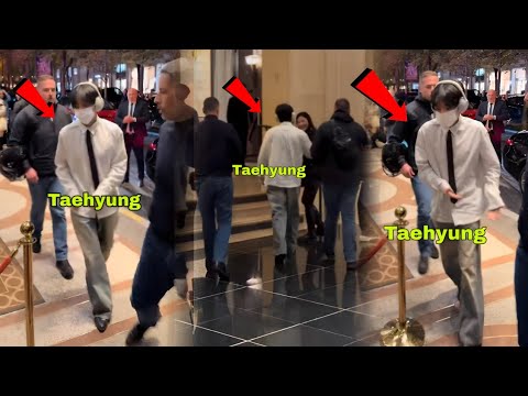 Видео: 1 минуту назад! Тэхён из BTS обнимает прекрасную женщину перед роскошным отелем в Париже!