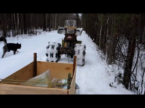 Видео: На снегоходе в лес. Эвакуация.