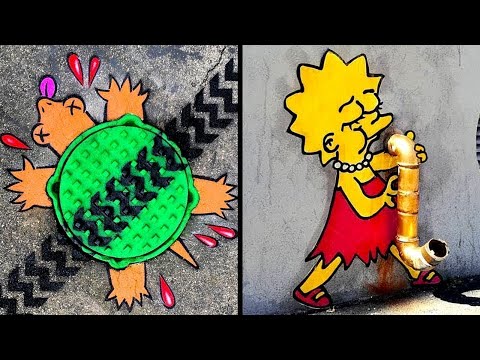 Видео: Гениальные и Смешные Граффити. Часть 3