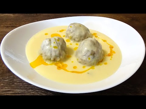 Видео: Фрикадельки с белым соусом. Необыкновенно вкусно!