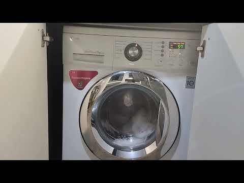 Видео: Стирка белого белья на Lg: Хлопок быстро 40°С 1200об/мин (полный цикл)