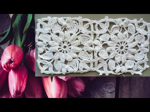 Видео: Very Very beautiful CROTHET square motif КРАСИВЫЙ квадратный мотив