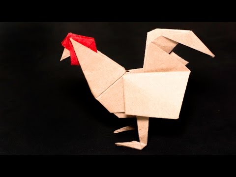 Видео: Оригами Петух.  Как сделать петуха из бумаги