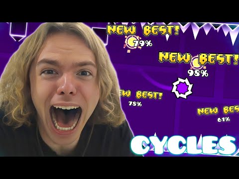 Видео: ФЫВФЫВ ПЫТАЕТСЯ ПРОЙТИ CYCLES В GEOMETRY DASH 🤣