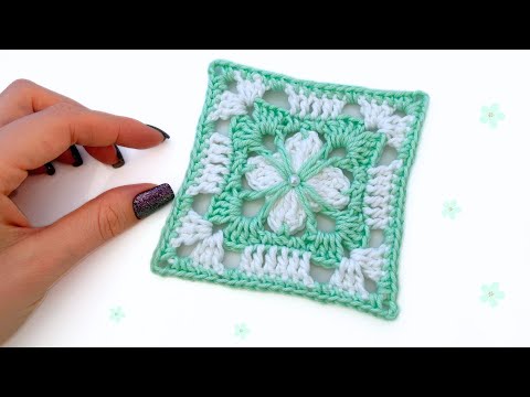 Видео: ОЧЕНЬ КРАСИВЫЙ КВАДРАТ КРЮЧКОМ