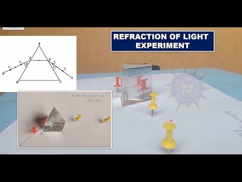 Видео: Эксперимент по определению показателя преломления треугольной призмы / Практический курс физики W...