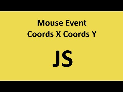 Видео: Mouse Event #1 События мыши: координаты X/Y