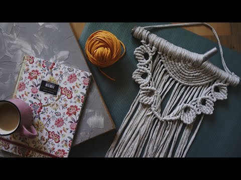 Видео: Панно из трикотажной пряжи 🌱