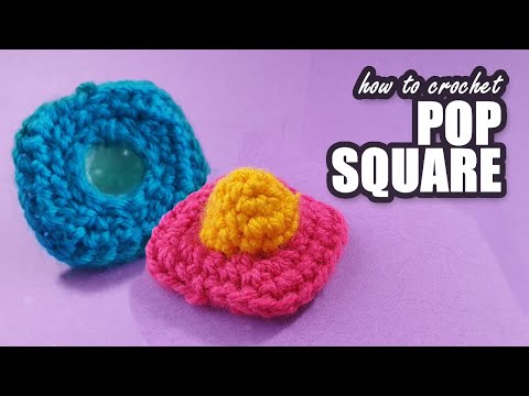 Видео: Простая схема вязания крючком игрушки-фиджет Pop-square