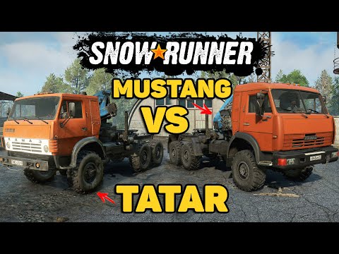 Видео: SnowRunner Битва двух Якодзун Мустанг VS Татар