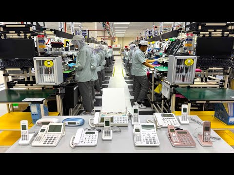 Видео: Массовое производство телефонов от топ-производителя Японии: 20 000 в день