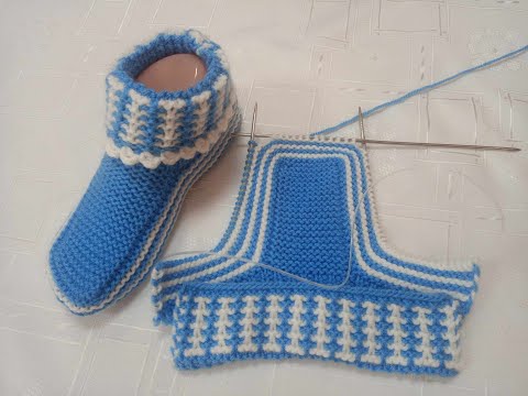 Видео: Плетени Терлици #132 (Knitted Slippers) (Тапочки спицами) (Patik) (Pantufas passo a passo)