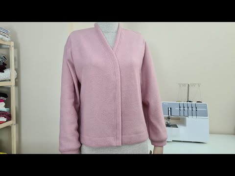 Видео: Как выкроить и сшить очень стильный кардиган/Простое шитье для начинающих