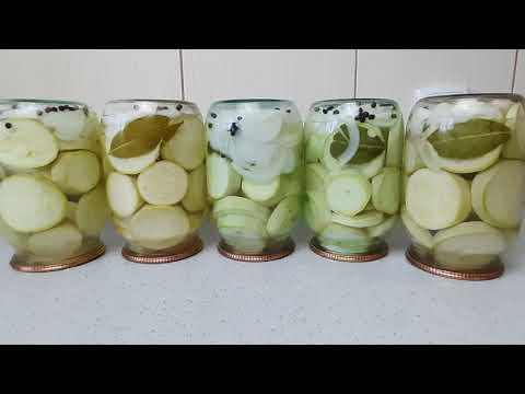 Видео: КАБАЧКИ МАРИНОВАННЫЕ ПО БОЛГАРСКИ.Отличная Закуска из кабачков. MARINATED WOODS.醃製木材.