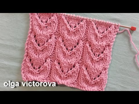 Видео: Ажурные дорожки  652 Узоры Вязание спицами