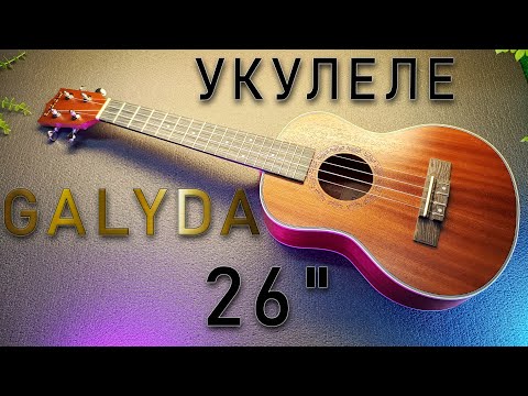 Видео: Обзор УКУЛЕЛЕ GALYDA 26" с Aliexpress за 30$ - КАЧЕСТВО УДИВИЛО