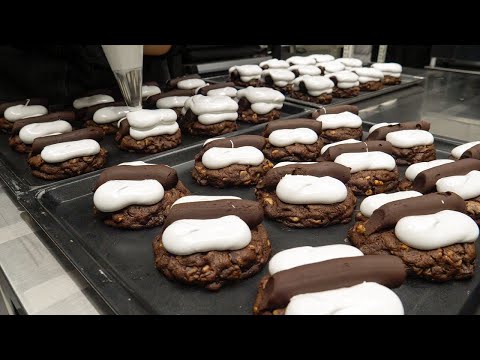 Видео: Процесс приготовления лебенского печенья в американском стиле - Корейская уличная еда