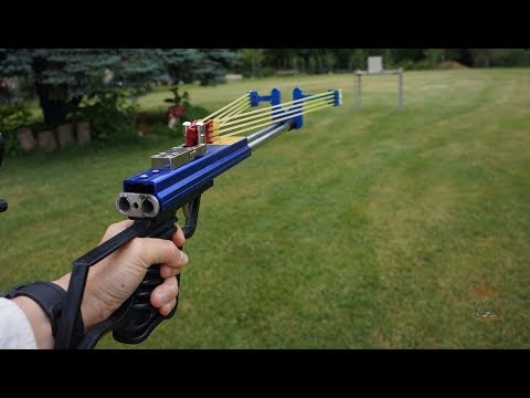 Видео: Самые мощные рогатки. Powerful slingshot