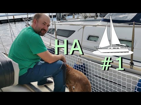 Видео: Всей семьей на яхтe!⛵Будни на яхте: натяжка сетки и не только!👀 #1